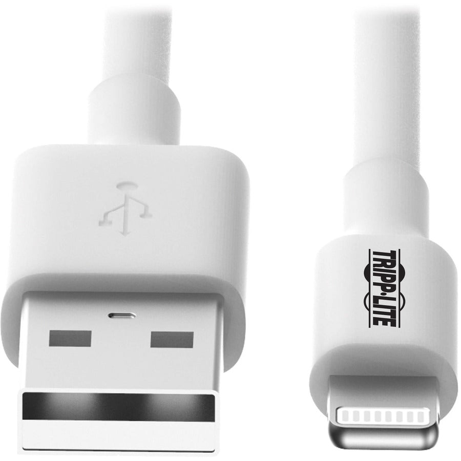 Eaton Tripp Lite Series USB-A to Lightning Sync/Charge Cable (M/M) - MFi Certified, White, 10 ft. (3 m)