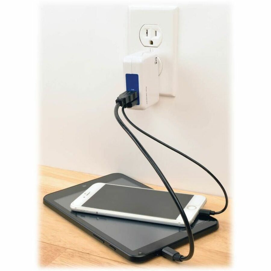 Eaton Tripp Lite Series 2-Port USB Wall/Travel Charger, 5V 3.4A / 17W