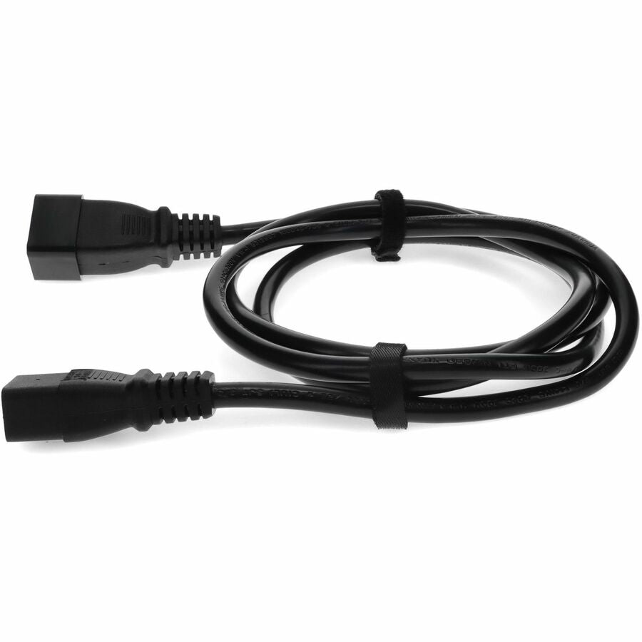AddOn 6ft C19 Female to C20 Male 16AWG 100-250V at 10A Black Power Cable