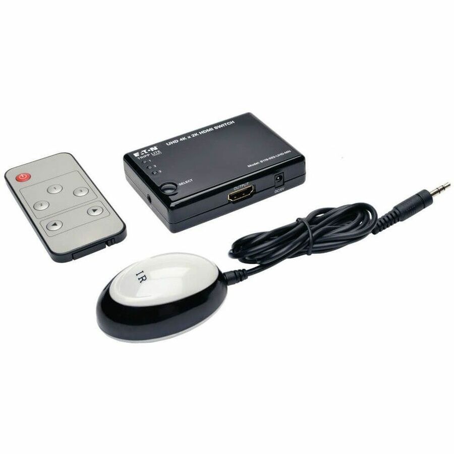 Eaton Tripp Lite Series 3-Port HDMI Mini Switch with Remote Control - 4K (HDMI F/3xF), 3D, HDCP 1.4, EDID