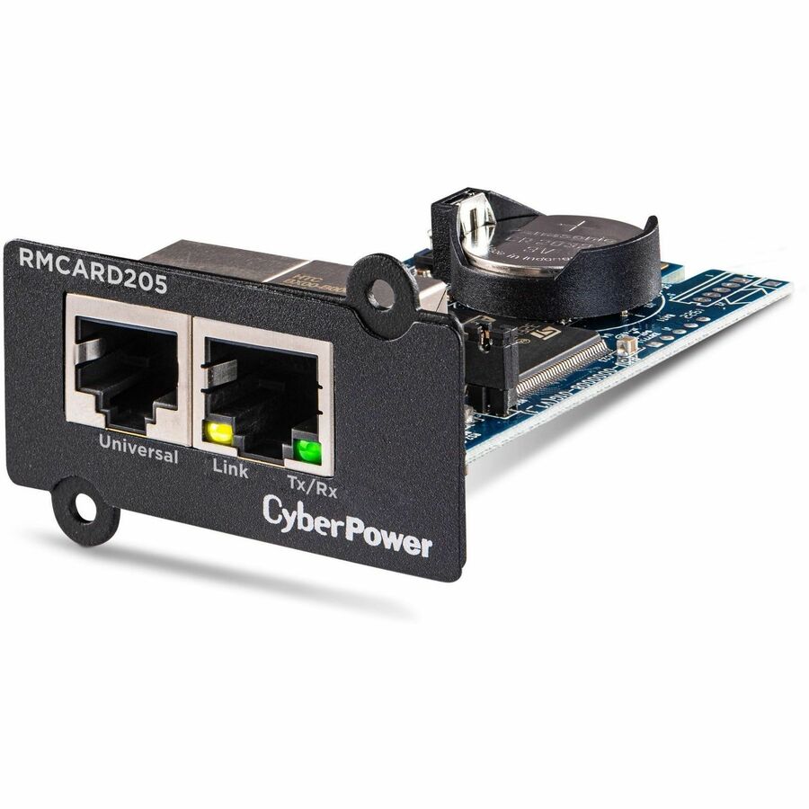 CyberPower RMCARD205 Remote Management Card, Black, via FTP or SCP, Ethernet speeds: 10/100 Mbps