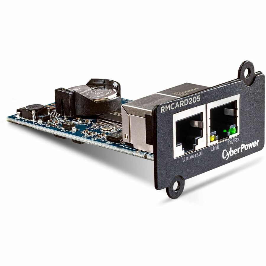 CyberPower RMCARD205 Remote Management Card, Black, via FTP or SCP, Ethernet speeds: 10/100 Mbps