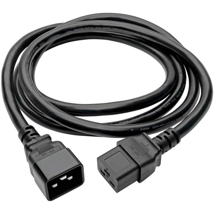 Eaton Tripp Lite Series Power Extension Cord, C19 to C20 - Heavy-Duty, 15A, 250V, 14 AWG, 6 ft. (1.83 m), Black