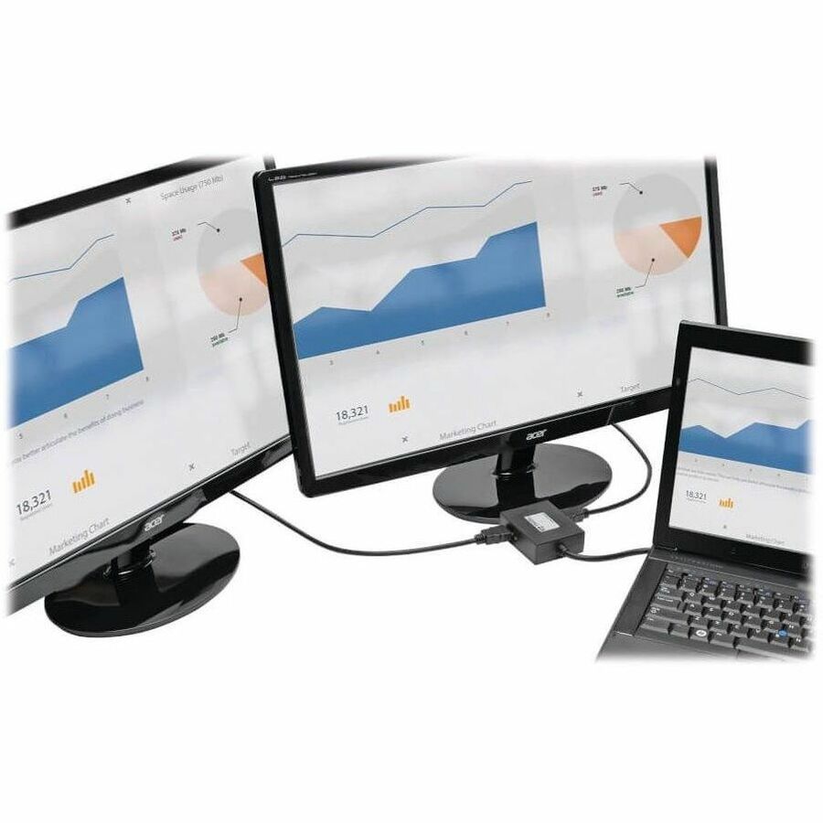 Eaton Tripp Lite Series 2-Port DisplayPort to HDMI Hub, DP1.2, TAA