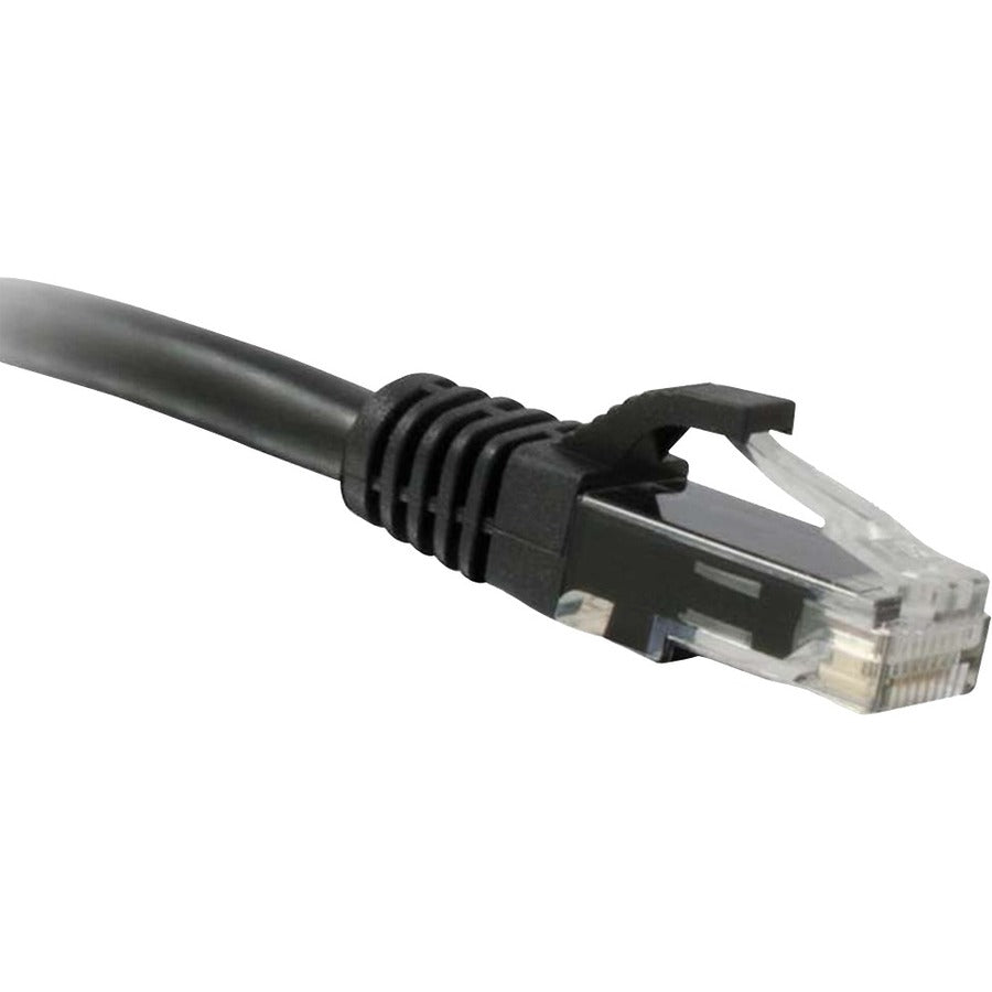 NSI ENET Cat6 Black 8 Foot Patch Cable with Snagless Molded Boot (UTP) High-Quality Network Patch Cable RJ45 to RJ45 - 8Ft