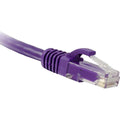 NSI ENET Cat6 Purple 6 Inch Patch Cable with Snagless Molded Boot (UTP) High-Quality Network Patch Cable RJ45 to RJ45 - 6in