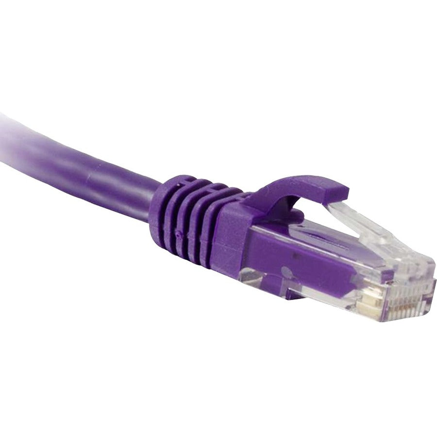 NSI ENET Cat6 Purple 6 Inch Patch Cable with Snagless Molded Boot (UTP) High-Quality Network Patch Cable RJ45 to RJ45 - 6in