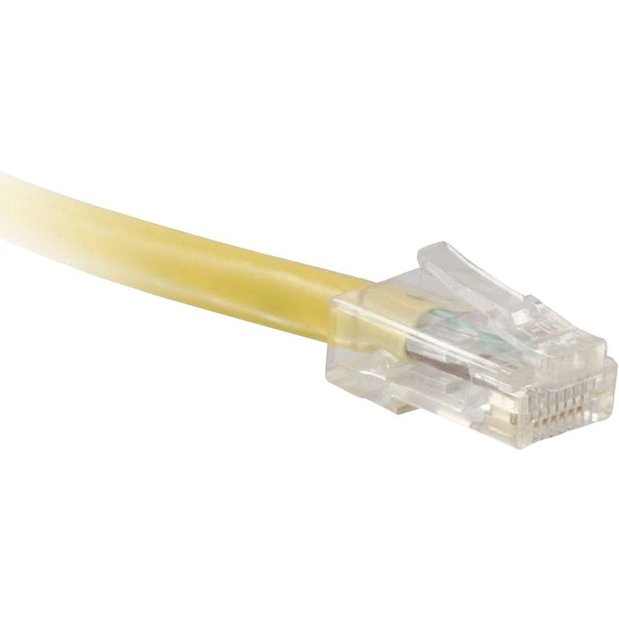 NSI ENET Cat6 Yellow 1 Foot Non-Booted (No Boot) (UTP) High-Quality Network Patch Cable RJ45 to RJ45 - 1Ft