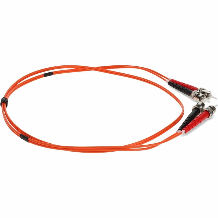 AddOn 10m ST (Male) to ST (Male) Orange OM2 Duplex Fiber OFNR (Riser-Rated) Patch Cable