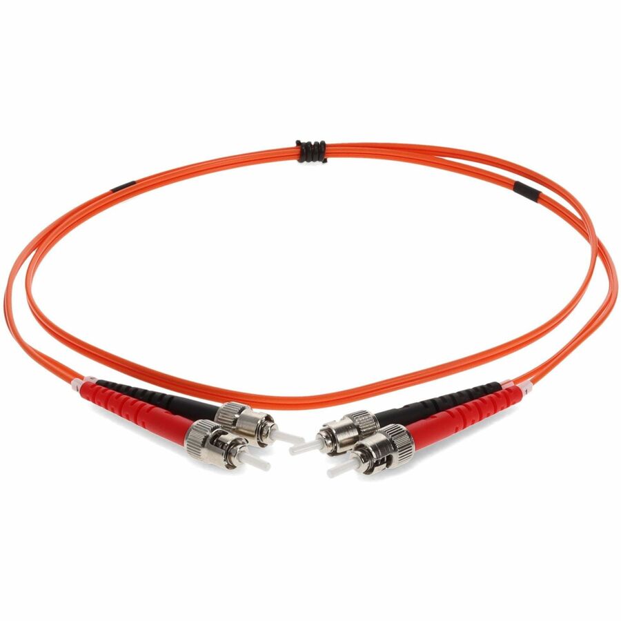 AddOn 10m ST (Male) to ST (Male) Orange OM2 Duplex Fiber OFNR (Riser-Rated) Patch Cable