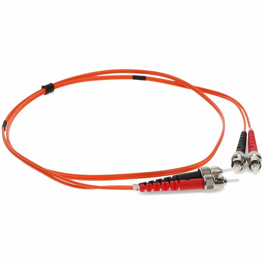 AddOn 10m ST (Male) to ST (Male) Orange OM2 Duplex Fiber OFNR (Riser-Rated) Patch Cable