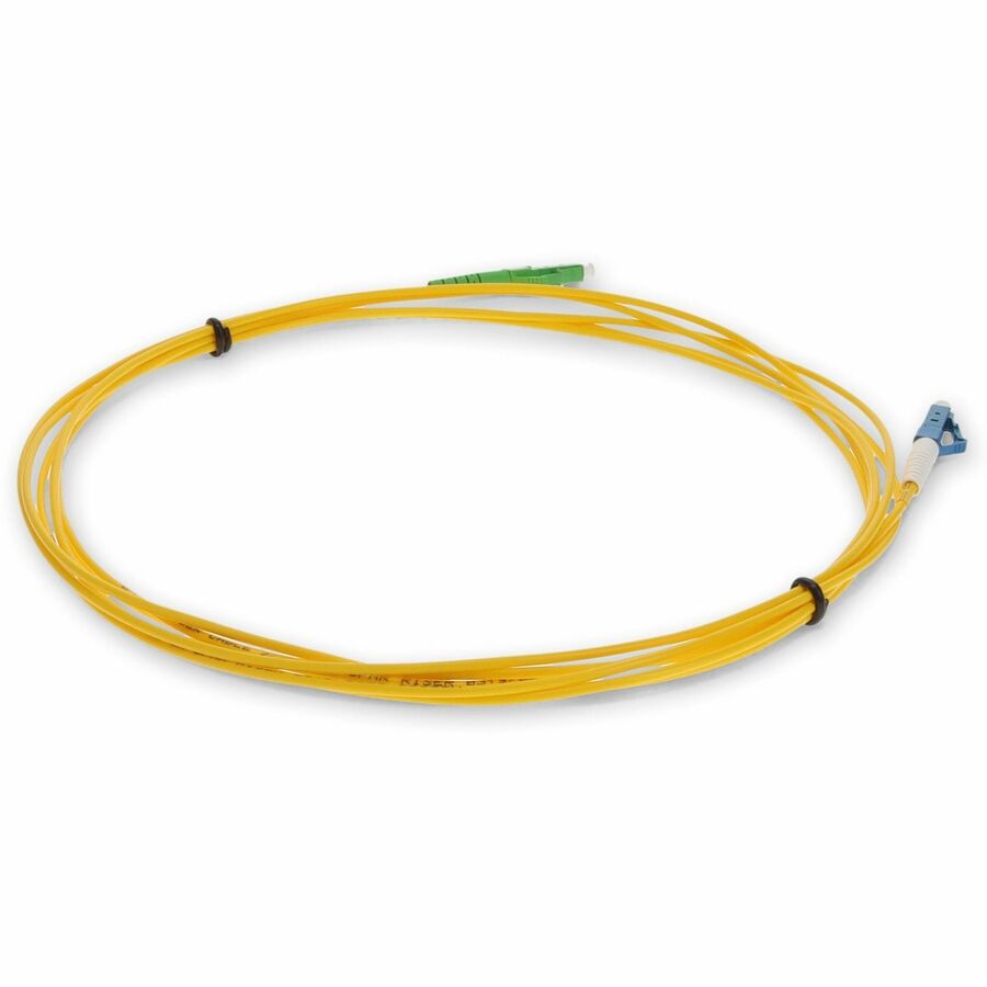 AddOn 2m ALC (Male) to LC (Male) Yellow OS2 Simplex Fiber OFNR (Riser-Rated) Patch Cable