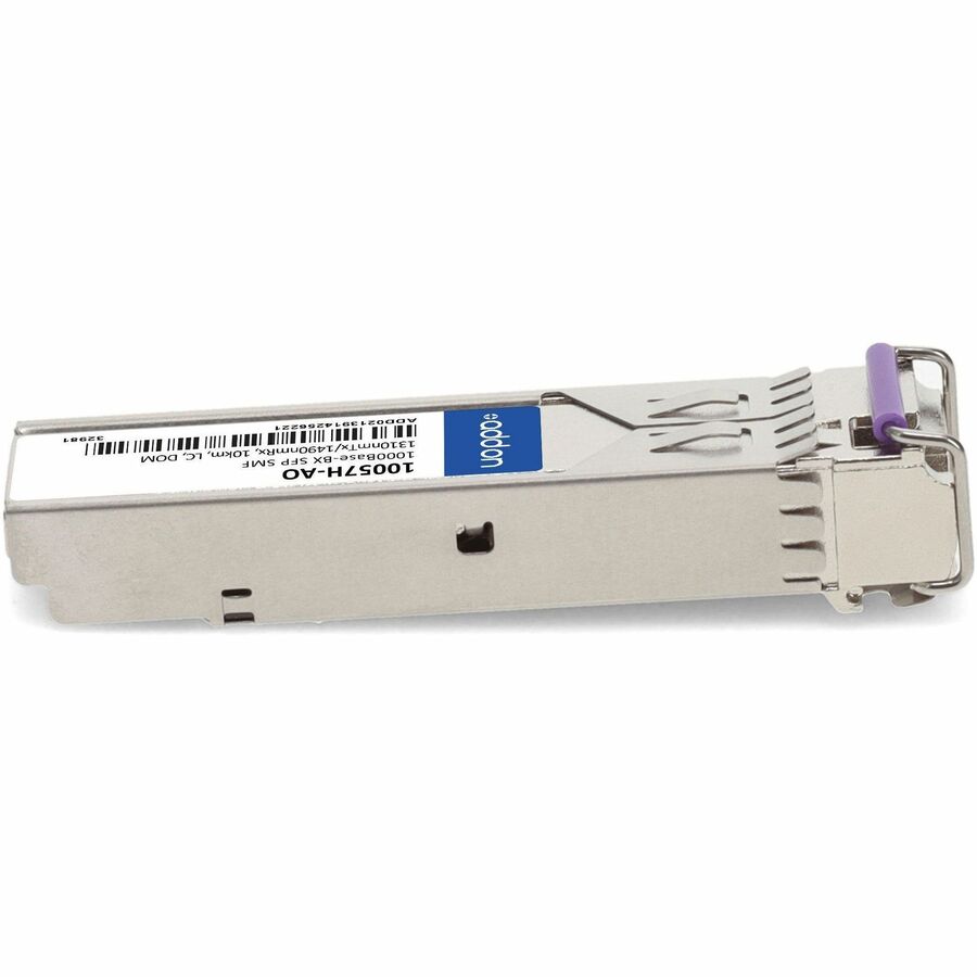 AddOn Extreme Networks 10057H Compatible TAA Compliant 1000Base-BX SFP Transceiver (SMF, 1310nmTx/1490nmRx, 10km, LC, DOM, Rugged)