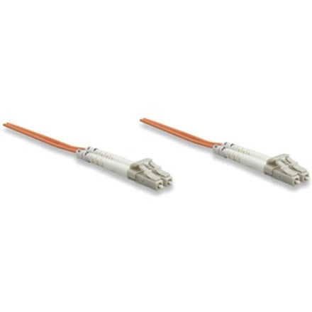 IC Intellinet Network Solutions Fiber Optic Patch Cable, LC, OM1, 62.5/125, Multimode, Duplex, Orange, 14 ft (5 m)
