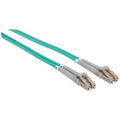 IC Intellinet Network Solutions Fiber Optic Patch Cable, LC, OM3, 50/125, Multimode, Duplex, Aqua, 33 ft (10 m)