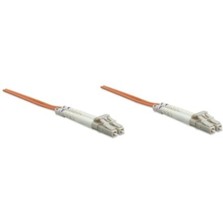 IC Intellinet Network Solutions Fiber Optic Patch Cable, LC, OM1, 62.5/125, Multimode, Duplex, Orange, 66 ft (20 m)