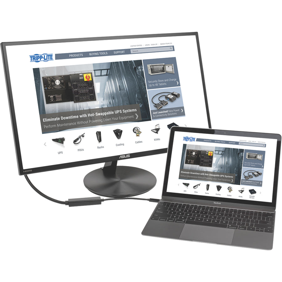 Eaton Tripp Lite Series USB-C to VGA Active Adapter Cable (M/M), Black, 16 ft. (4.9 m)