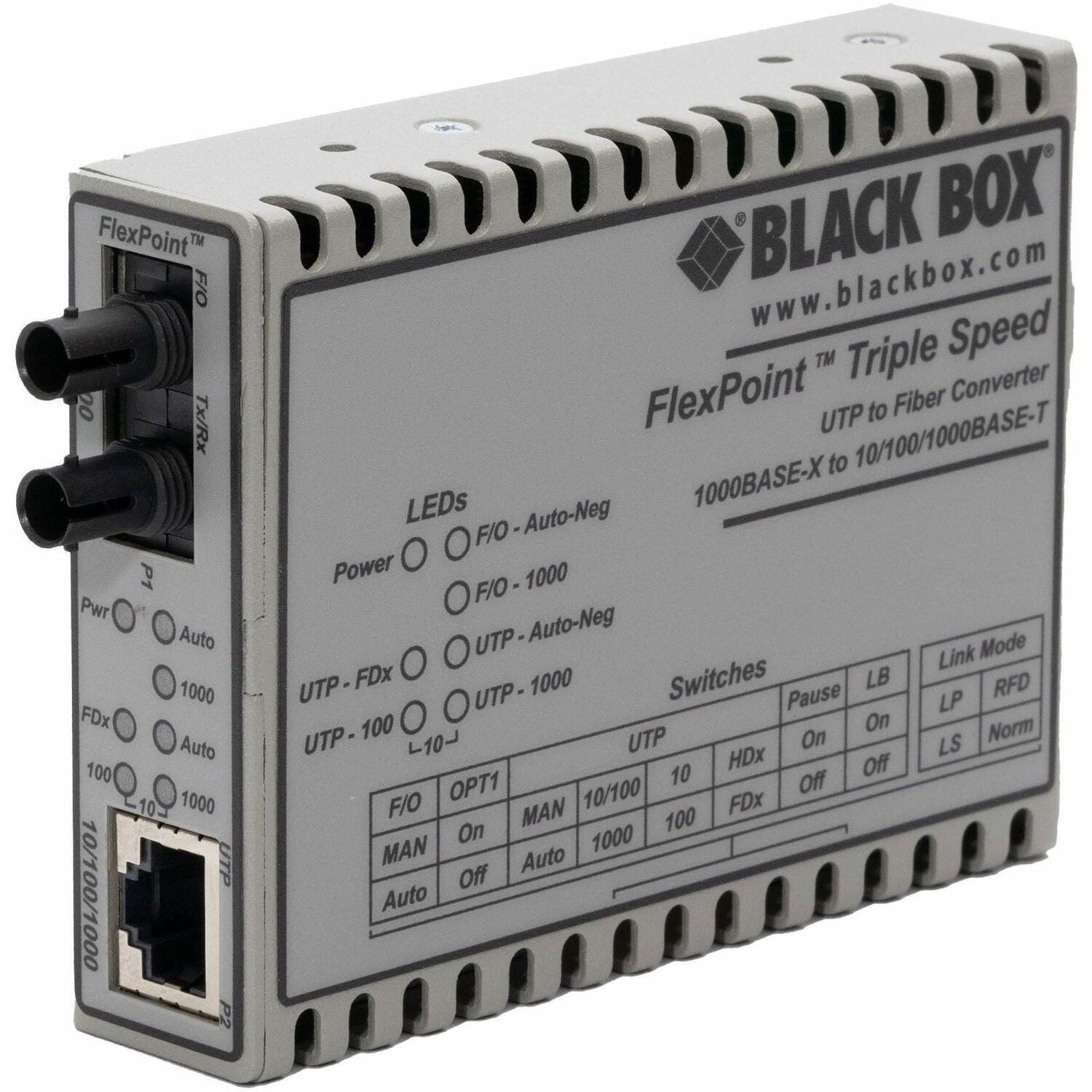 Black Box FlexPoint LMC1017A-SMST Transceiver/Media Converter