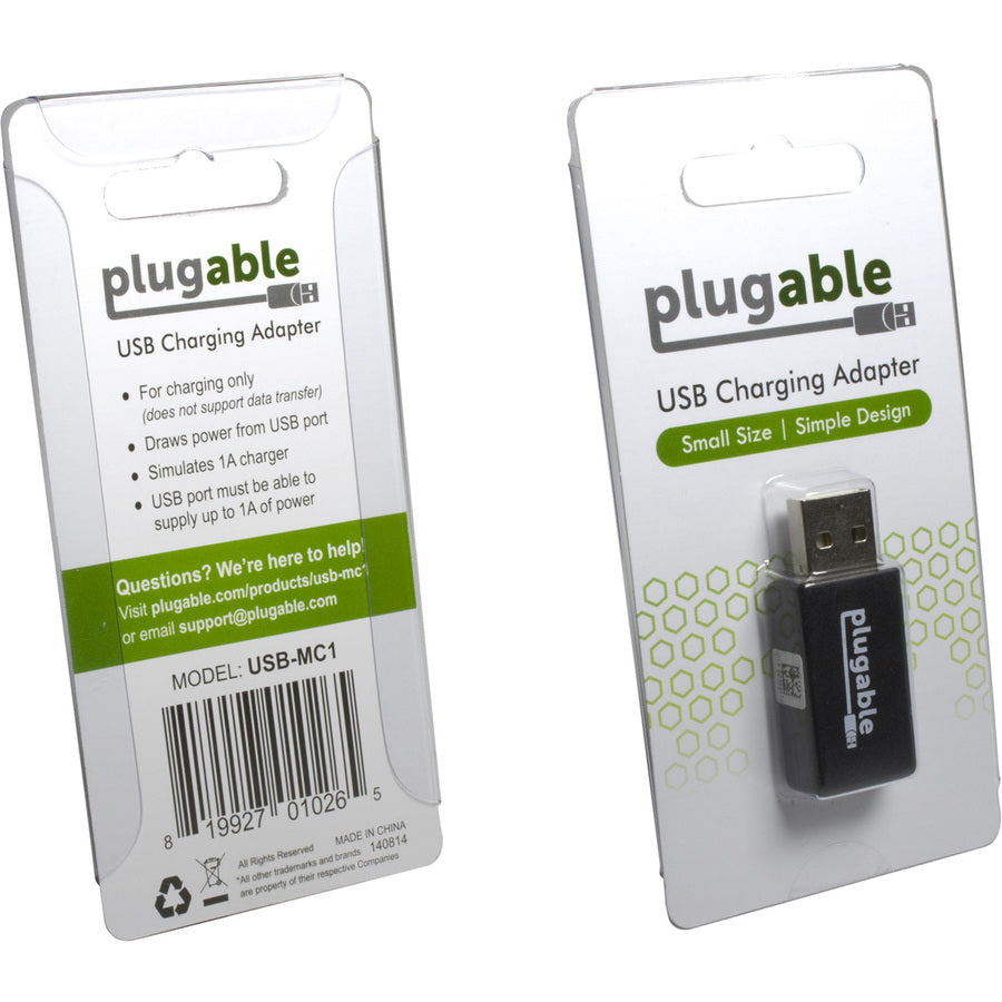 Plugable USB Data Blocker, Protect Against Juice Jacking