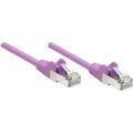 IC Intellinet Network Solutions Cat5e UTP Network Patch Cable, 1.5 ft (0.5 m), Purple