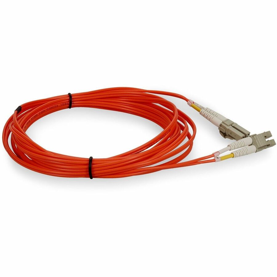 AddOn 7m LC (Male) to LC (Male) Orange OM1 Duplex Fiber TAA Compliant OFNR (Riser-Rated) Patch Cable