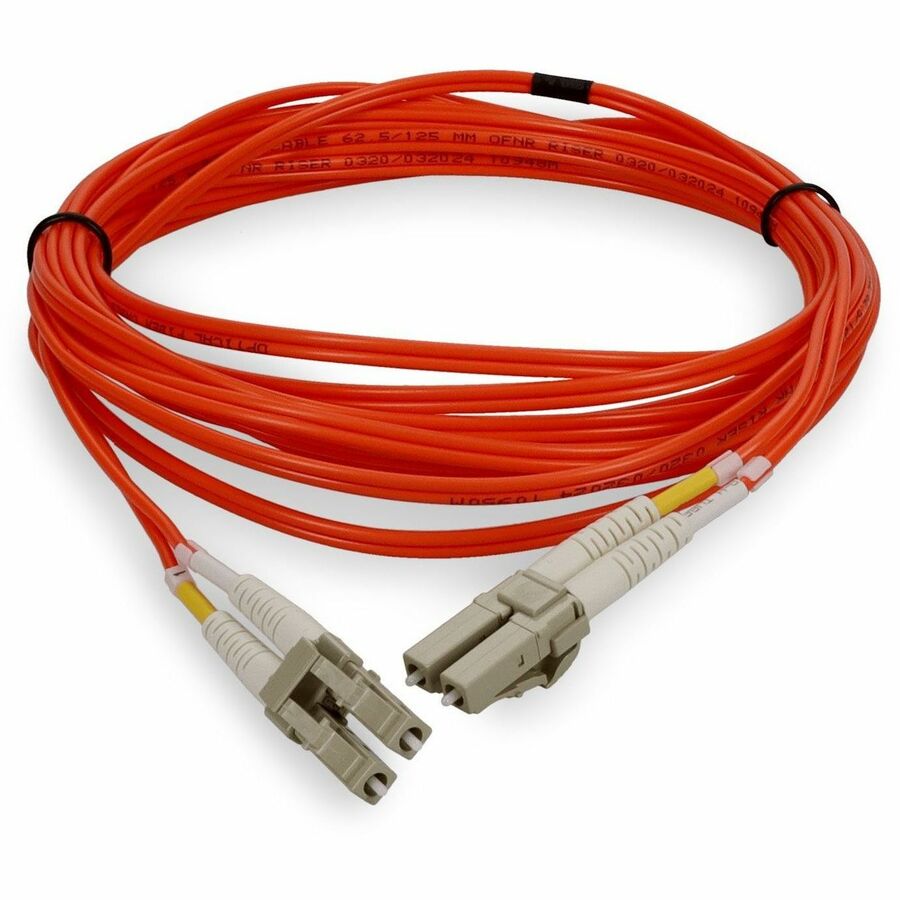 AddOn 7m LC (Male) to LC (Male) Orange OM1 Duplex Fiber TAA Compliant OFNR (Riser-Rated) Patch Cable