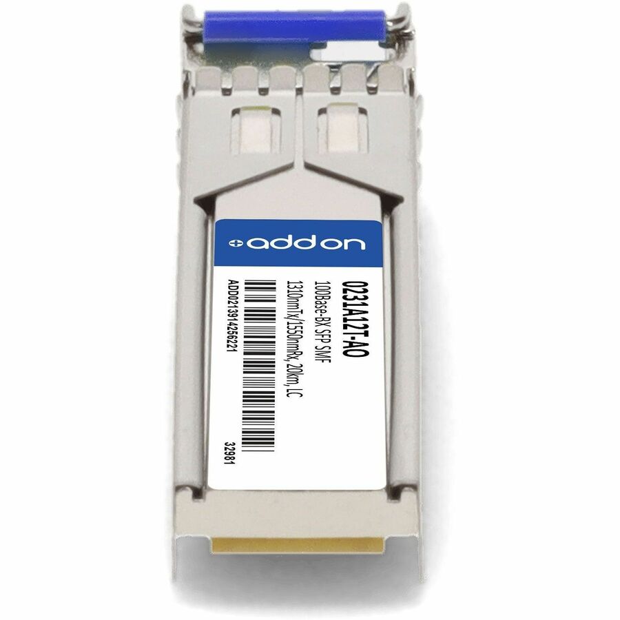AddOn HP 0231A12T Compatible TAA Compliant 100Base-BX SFP Transceiver (SMF, 1310nmTx/1550nmRx, 20km, LC)