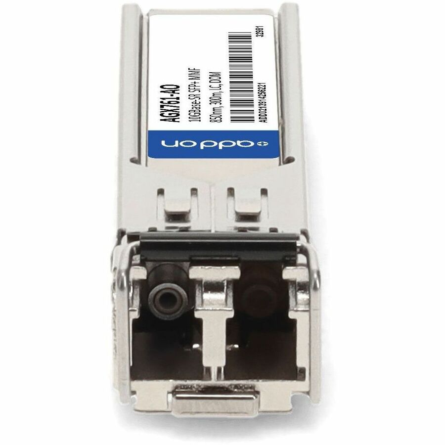 AddOn Netgear AGX761 Compatible TAA Compliant 10GBase-SR SFP+ Transceiver (MMF, 850nm, 300m, LC, DOM)