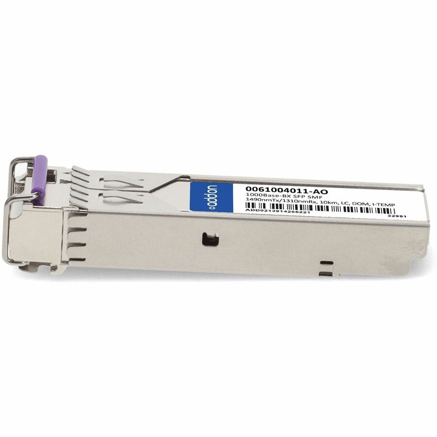 AddOn ADVA 61004011 Compatible TAA Compliant 1000Base-BX SFP Transceiver (SMF, 1490nmTx/1310nmRx, 10km, LC, DOM, Rugged)