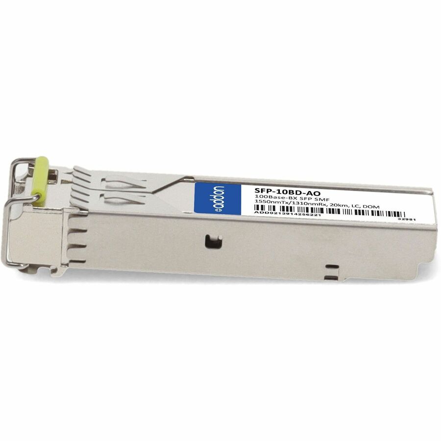 AddOn Rad SFP-10BD Compatible TAA Compliant 100Base-BX SFP Transceiver (SMF, 1550nmTx/1310nmRx, 20km, LC, DOM)