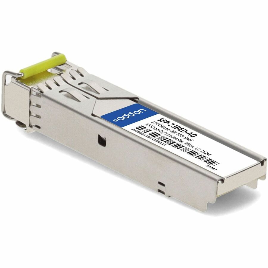 AddOn Rad SFP-23BED Compatible TAA Compliant 1000Base-BX SFP Transceiver (SMF, 1550nmTx/1310nmRx, 40km, LC, DOM)