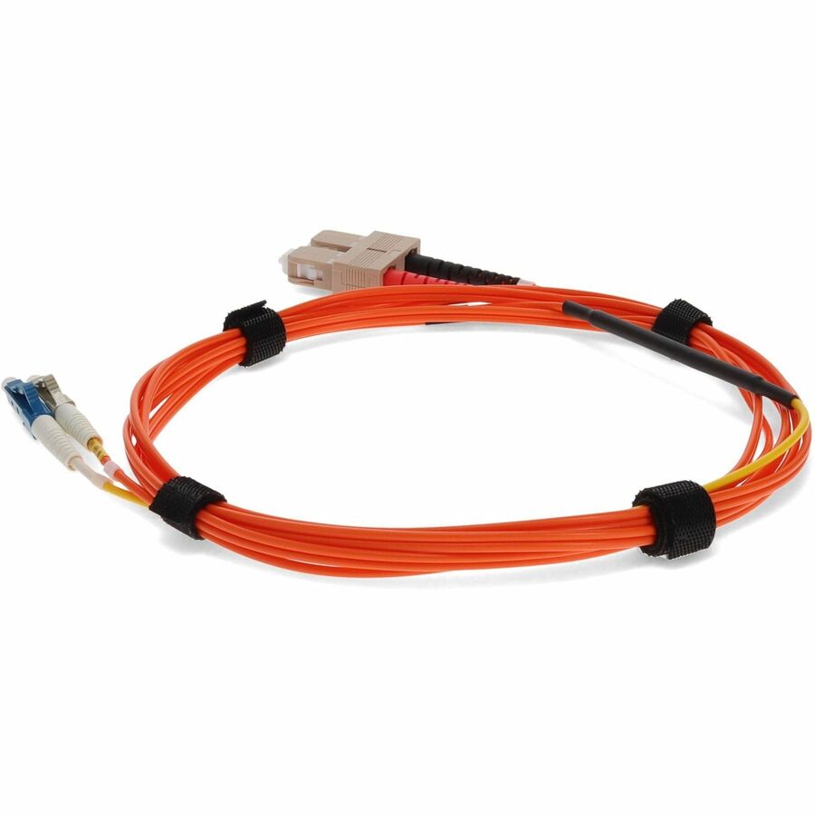 AddOn 2m LC (Male) to SC (Male) Orange OM1 & OS1 Duplex Fiber Mode Conditioning Cable
