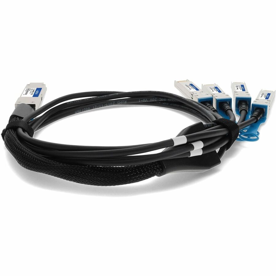 AddOn Dell DAC-Q28-4SFP28-25G-2M Compatible TAA Compliant 100GBase-CU QSFP28 to 4xSFP28 Direct Attach Cable (Passive Twinax, 2m)