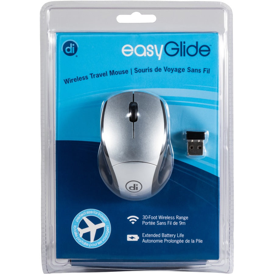 Allsop Digital Innovations EasyGlide Wireless 3-Button Travel Mouse, USB