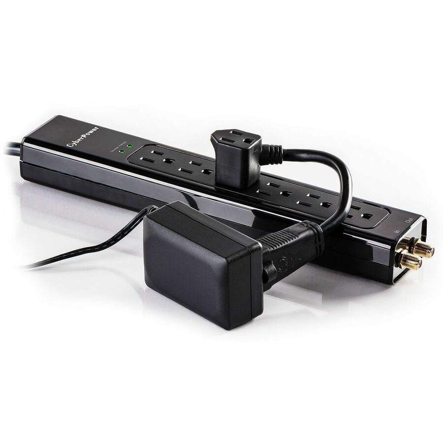 CyberPower GC201 Extension Cords, Black, 6 in.