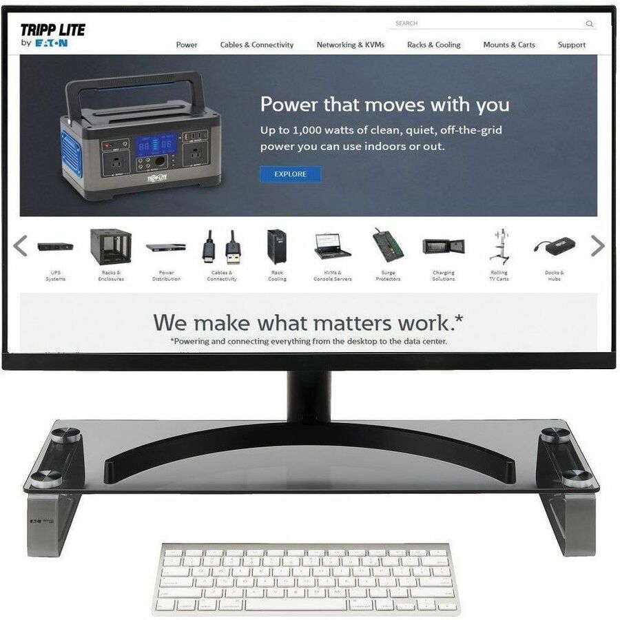 Eaton Tripp Lite Series Universal Glass-Top Monitor Riser