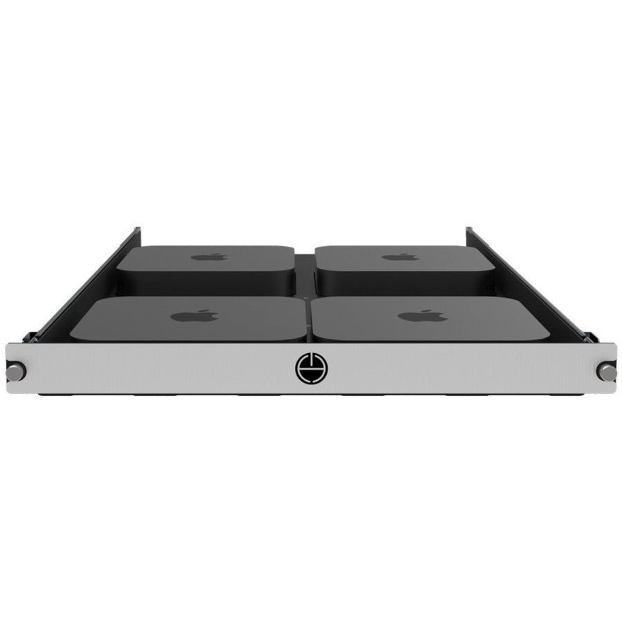 Rack Solutions 1U Mini Rack Tool-less Dry Sliding Shelf for Four Apple Mac Mini