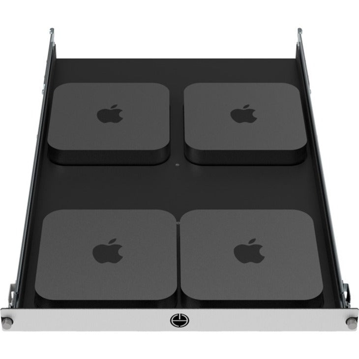 Rack Solutions 1U Mini Rack Tool-less Dry Sliding Shelf for Four Apple Mac Mini