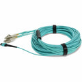 AddOn 50m MPO (Female) to 8xLC (Male) 8-Strand Aqua OM3 Fiber Fanout Cable
