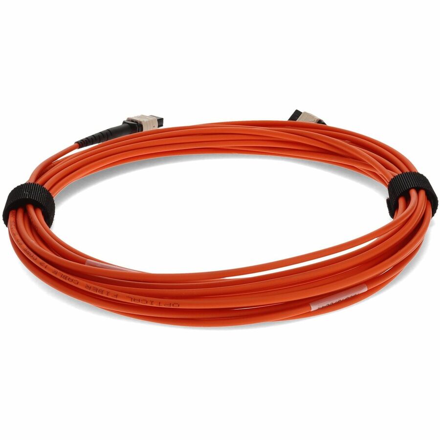 AddOn 2m MPO (Female) to MPO (Female) 12-Strand Orange OM1 Crossover Fiber OFNR (Riser-Rated) Patch Cable