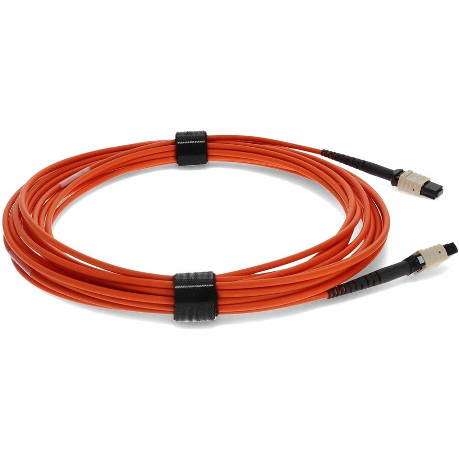 AddOn 2m MPO (Female) to MPO (Female) 12-Strand Orange OM1 Crossover Fiber OFNR (Riser-Rated) Patch Cable