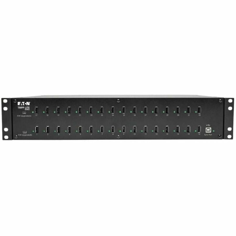 Eaton Tripp Lite Series 32-Port USB Charging Station with Syncing, 230V, 5V 80A (400W) USB Charger Output, 2U Rack-Mount