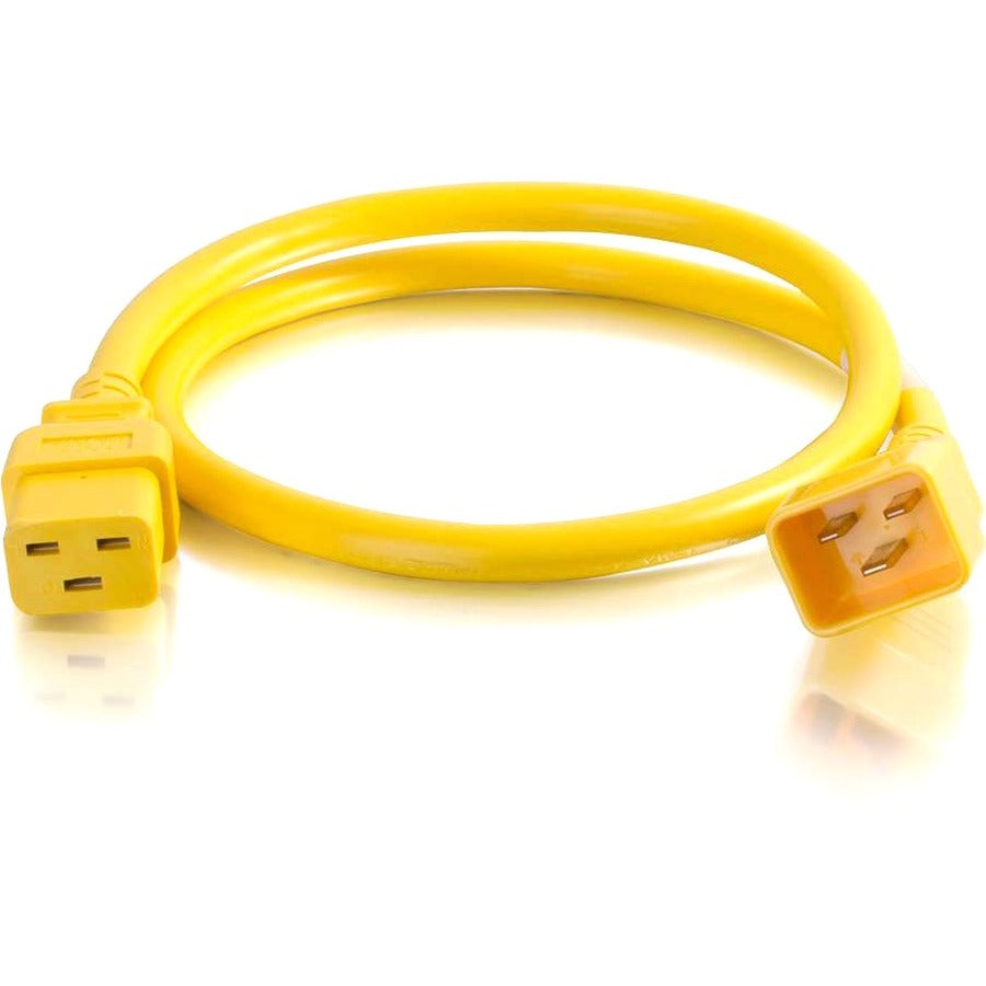 Legrand C2G 2ft 12AWG Power Cord (IEC320C20 to IEC320C19) - Yellow