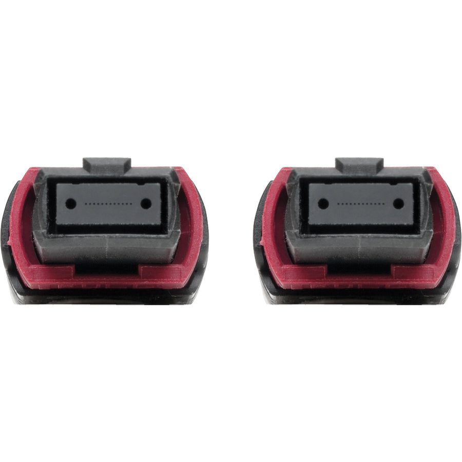 Eaton Tripp Lite Series 100G MTP/MPO Multimode OM4 Plenum-Rated Fiber Optic Cable (F/F), 12 Fiber, 40/100GBASE-SR4, Push/Pull Tabs, Magenta, 1 m