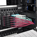 Eaton Tripp Lite Series 100G MTP/MPO Multimode OM4 Plenum-Rated Fiber Optic Cable (F/F), 12 Fiber, 40/100GBASE-SR4, Push/Pull Tabs, Magenta, 1 m