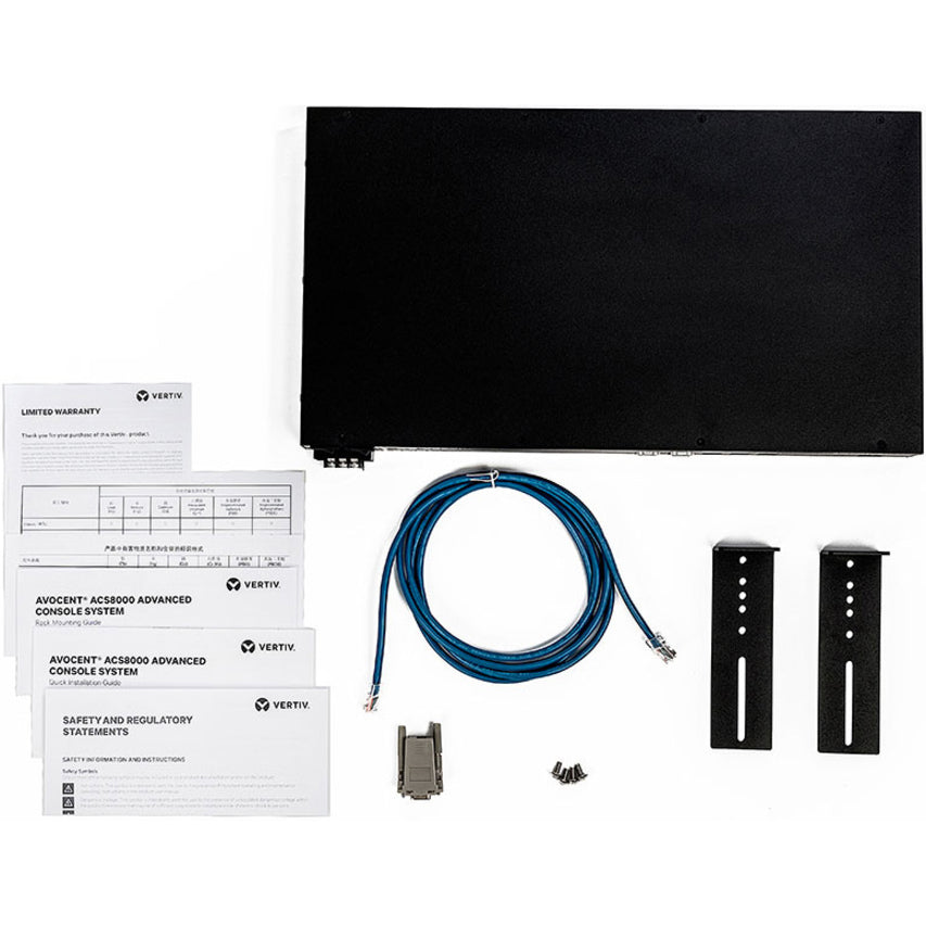 VERTIV-IT 48-Port ACS8000 Console System with dual DC Power Supply and analog modem, non-TAA