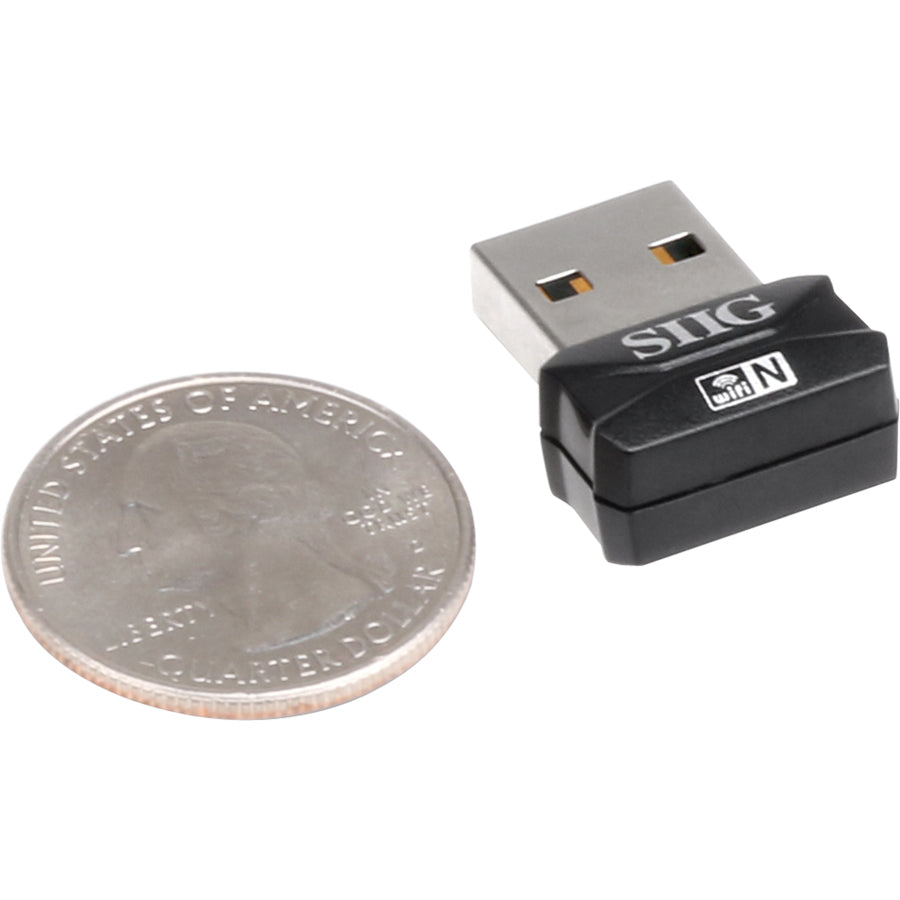 SIIG IEEE 802.11n Wi-Fi Adapter for Desktop Computer, Notebook