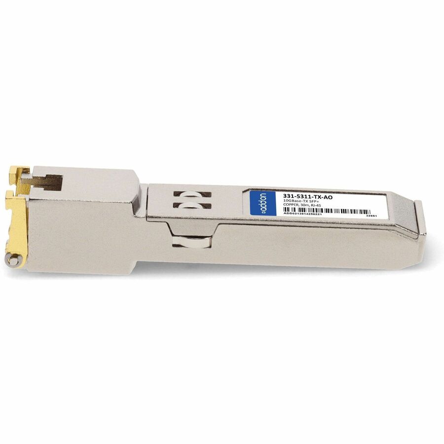 AddOn Dell 331-5311-TX Compatible TAA Compliant 100/1000/10000Base-TX SFP+ Transceiver (Copper, 30m, RJ-45)