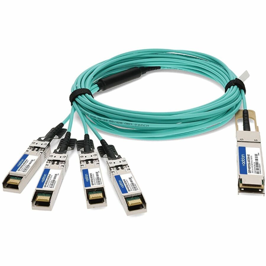 AddOn Cisco Compatible TAA Compliant 100GBase-AOC QSFP28 to 4xSFP28 Direct Attach Cable (850nm, MMF, 5m)