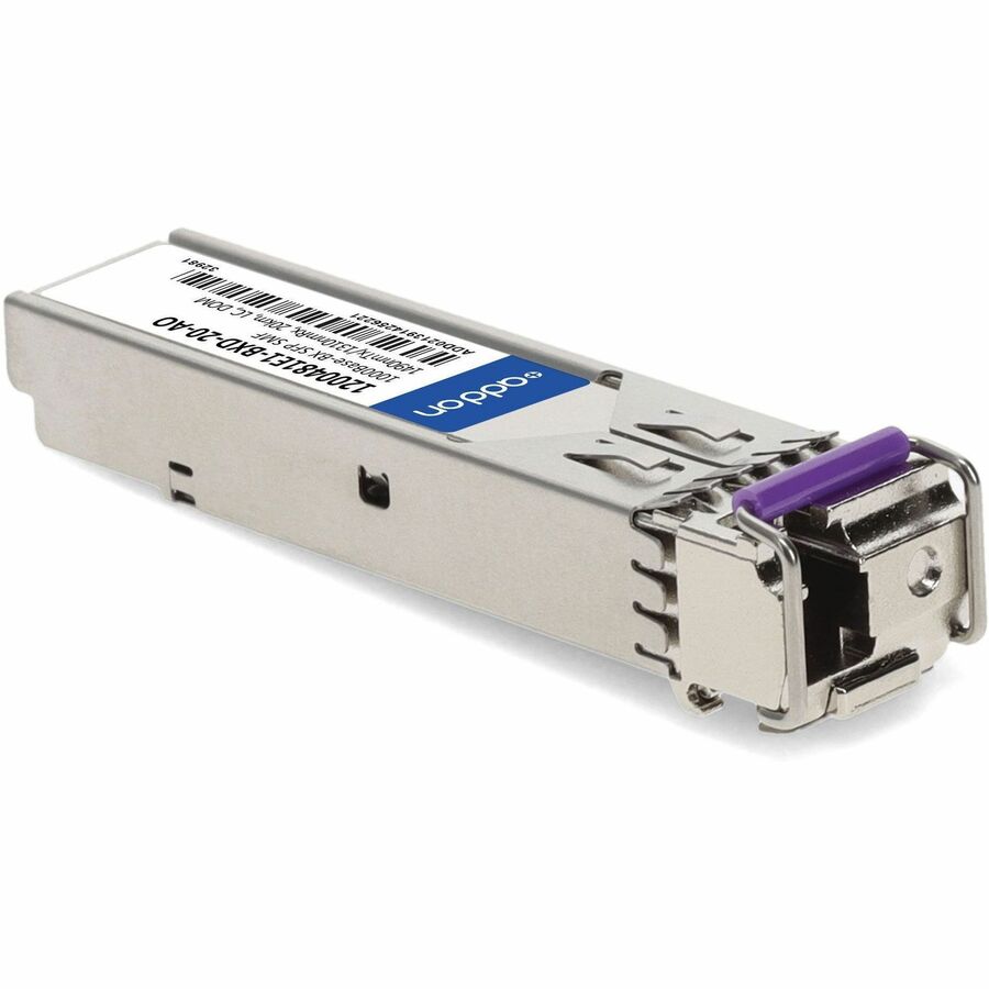 AddOn ADTRAN 1200481E1-BXD-20 Compatible TAA Compliant 1000Base-BX SFP Transceiver (SMF, 1490nmTx/1310nmRx, 20km, LC, DOM)